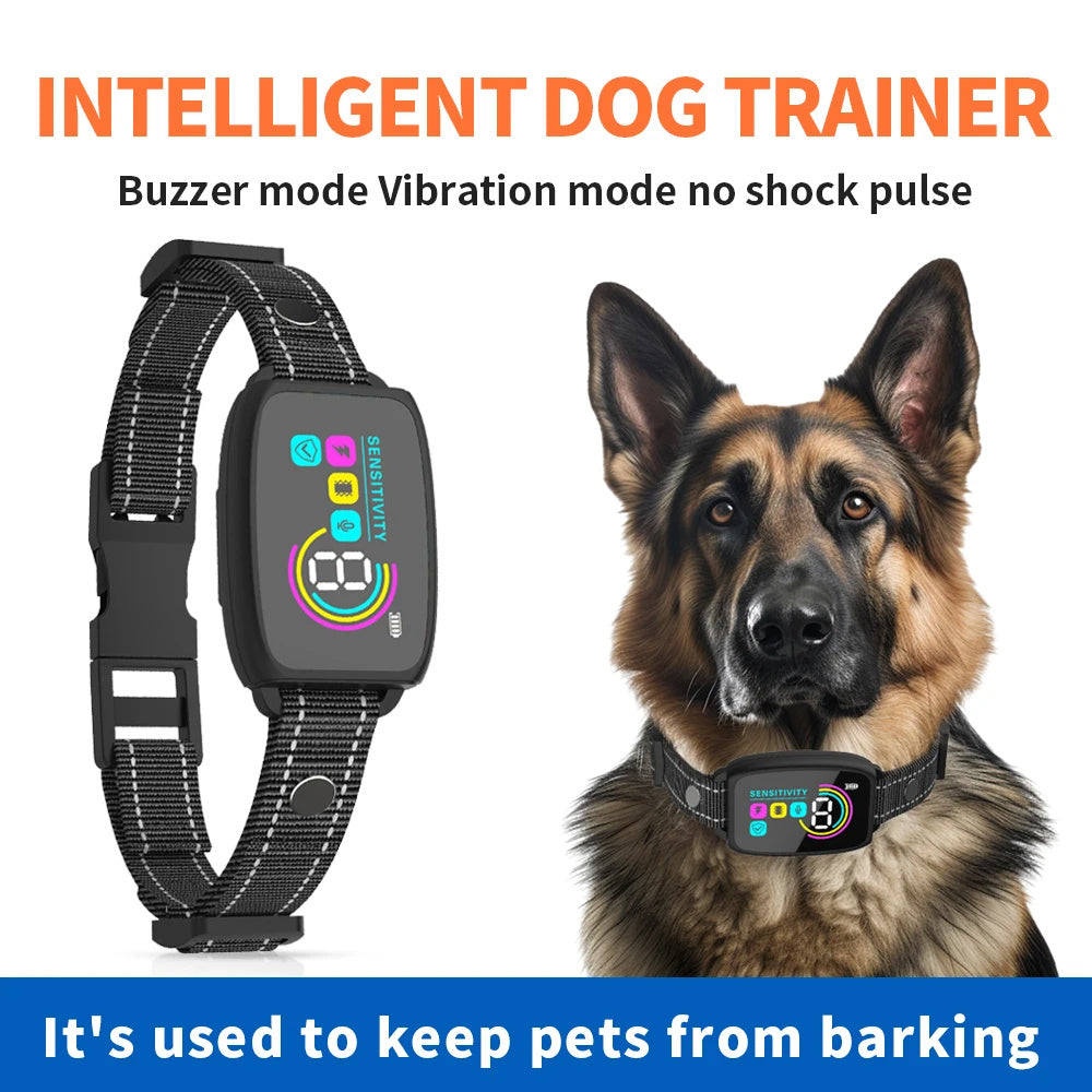 Mi-Xory™ Smart Rechargeable Anti-Bark Dog Collar – Waterproof & Digital Display