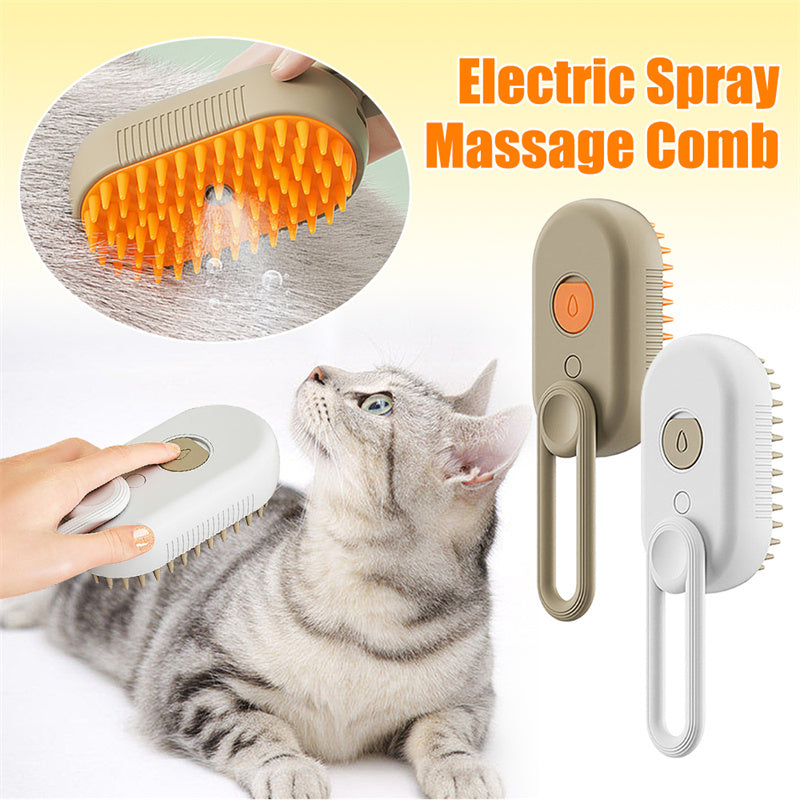 Mi-Xory™ Cat Steam Brush – 3-in-1 Electric Steam Pet Grooming Brush
